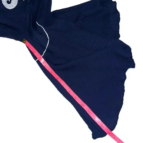 MSSP Max Studio Navy Blue White Embroidered Floral Marielle Mini Dress Size XL - Picture 13 of 13